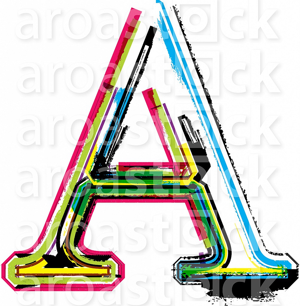 Font illustration, letter A
