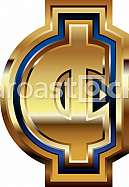 Golden Cent Symbol