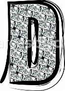 Diamond Font letter D