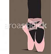 Ballet shoes illustration