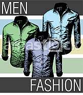 Drawing of Men fashion shirts