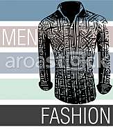 Drawing of Men fashion shirts
