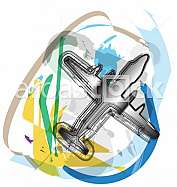 Abstract Airplane illustration