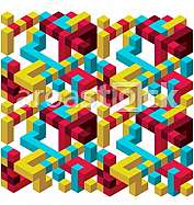 Abstract 3d square background