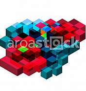 Abstract 3d square background