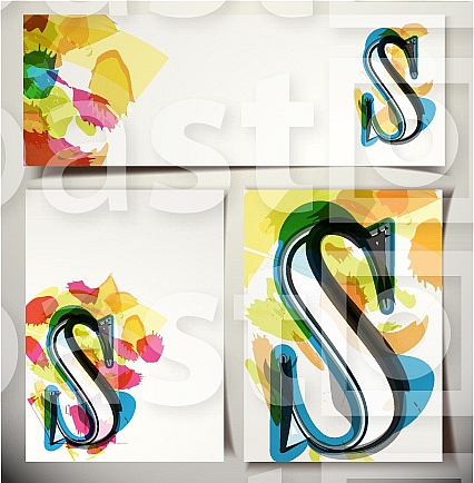 Artistic Greeting Card Font vector Illustration - Letter S