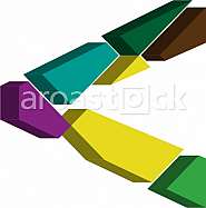 Colorful three-dimensional Symbol