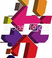 Colorful three-dimensional Symbol