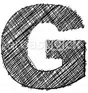 Hand draw font. LETTER G