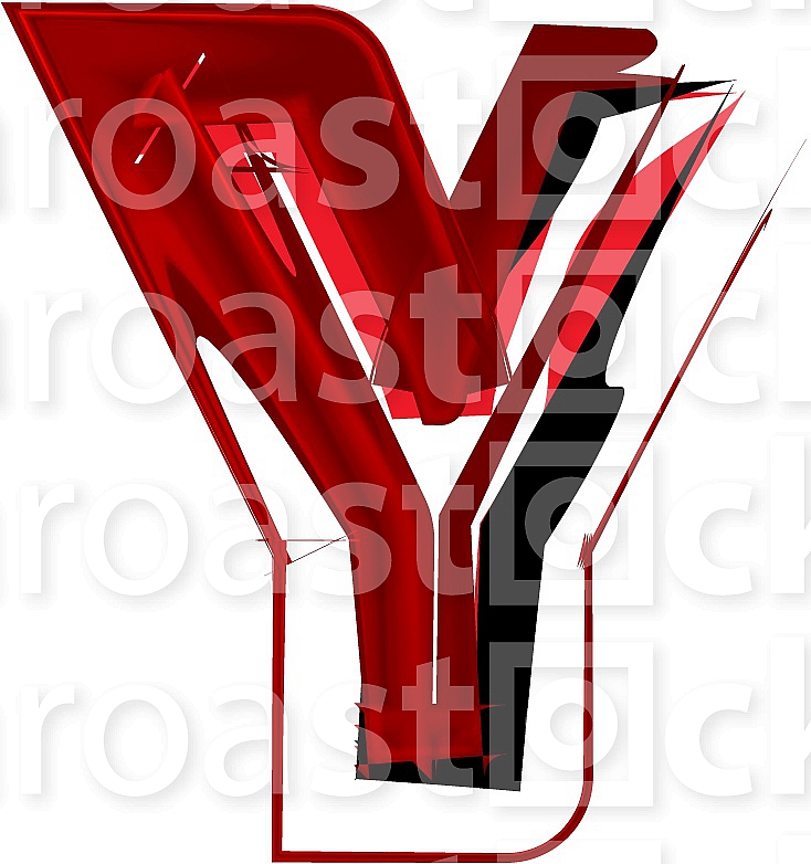 Artistic font letter Y