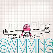 Illustration of Girl swimming in butterfly stroke style