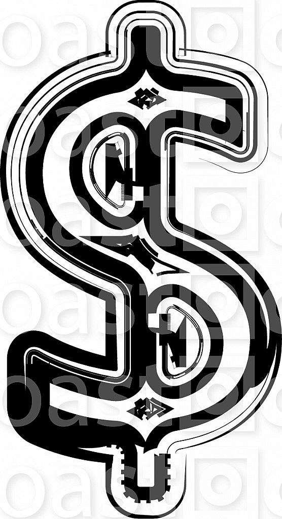 Abstract Dollar sign