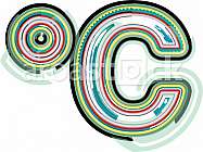 Abstract colorful celcius symbol