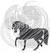 Abstract horse illustration