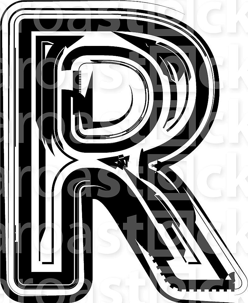 Abstract Letter R