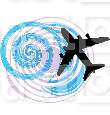 Abstract Airplane illustration