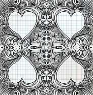 Ornate heart sketch