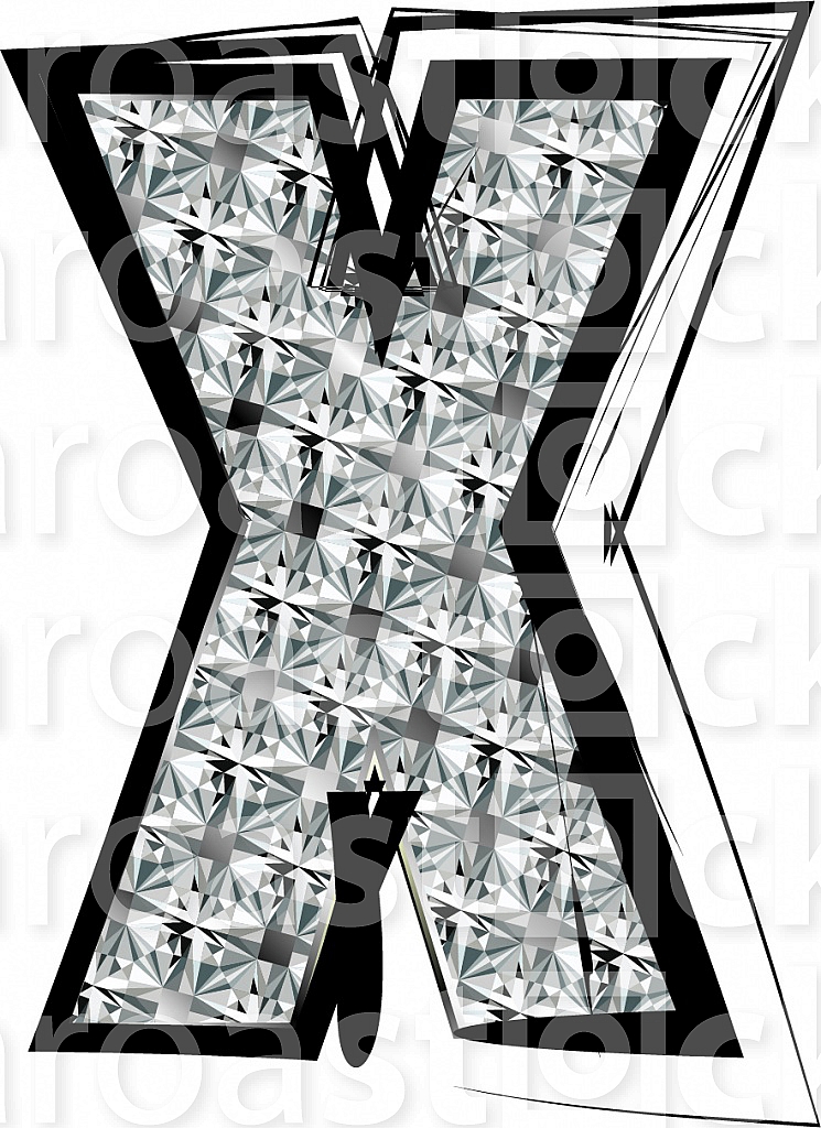 Diamond Font letter X