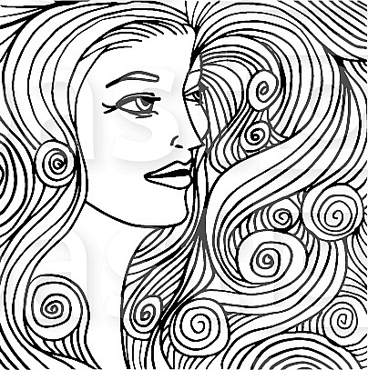 Beauty Salon Cover with Abstract beautiful woman face illustration on the background
