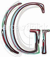 Font illustration letter G