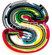 Colorful Grunge LETTER s