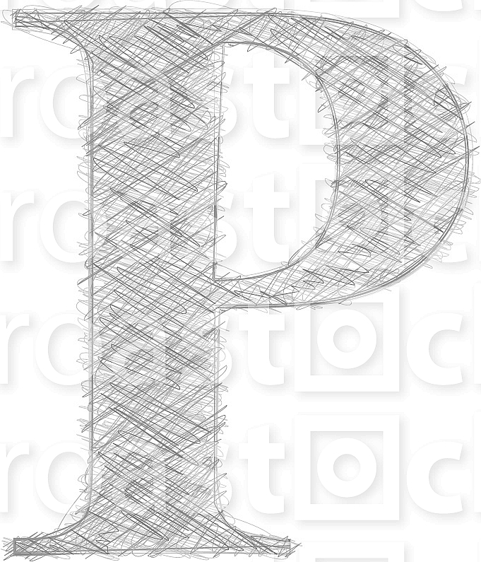 Freehand Typography Letter P