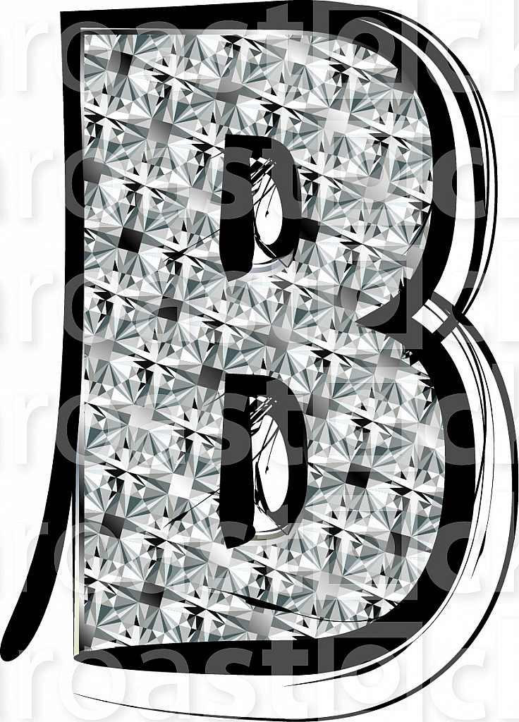 Diamond Font letter B