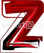 Artistic font letter Z